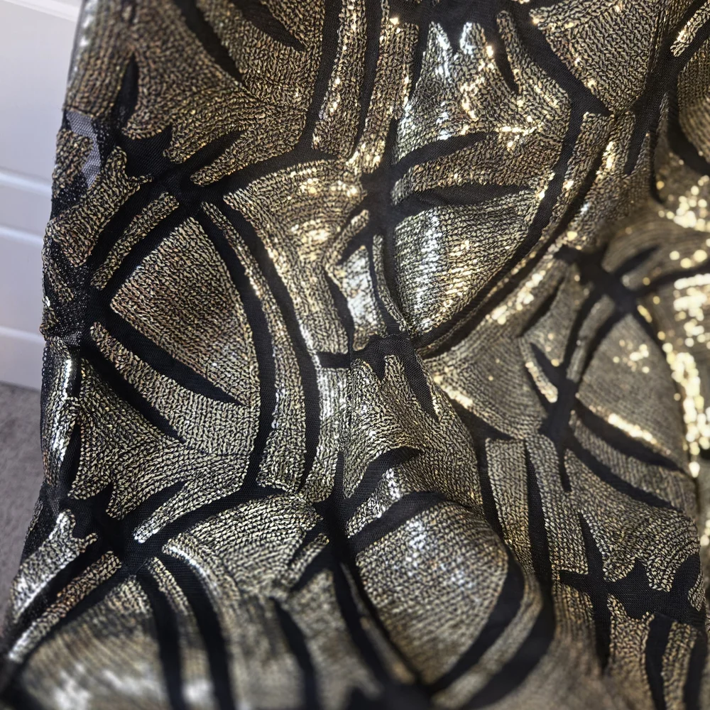 Marciano Black and Gold Sequin Dress - Picture 5 of 8